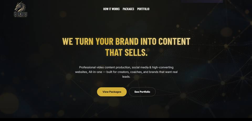 dragonsdenprod.com homepage